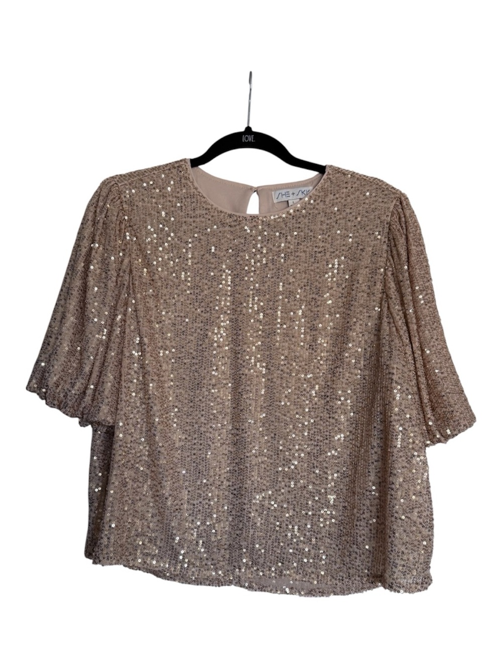 She + Sky Sequin Top - NWOT